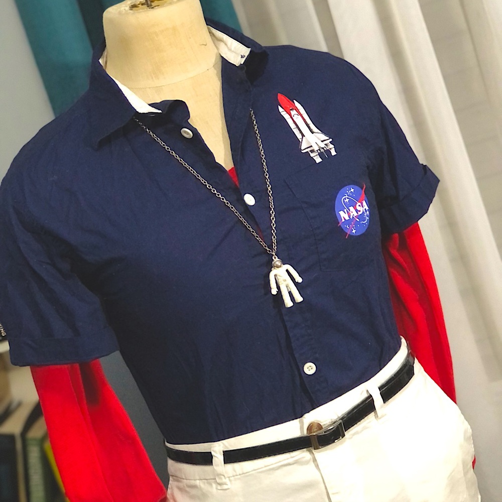 Blue NASA button down - Picture 6 of 7